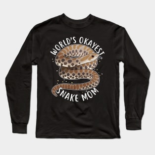 World's Okayest Hognose Snake Mom Long Sleeve T-Shirt